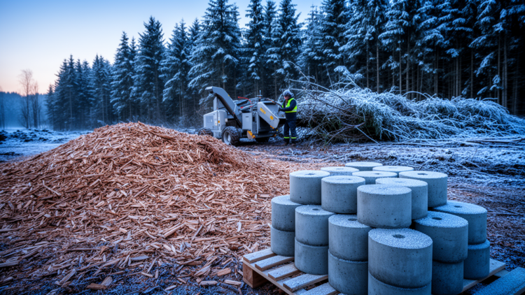 Forest residues could cut concrete's carbon footprint, but only with rigorous cold-region testing