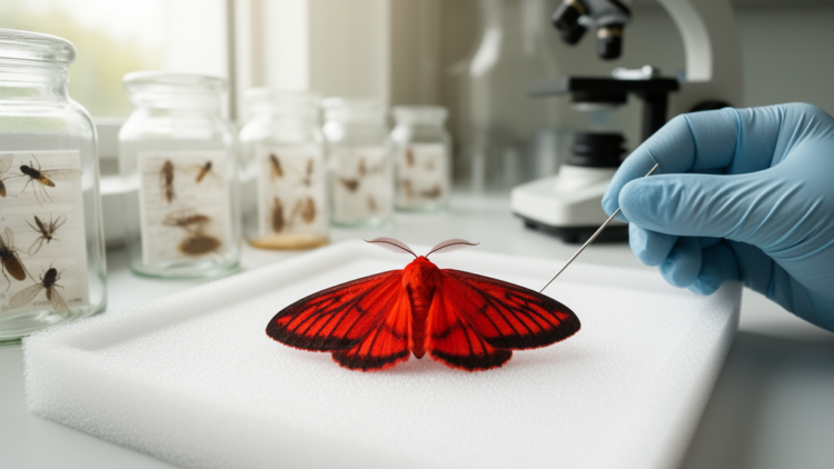 Fiery red moth from Central America finally gains a scientific name
