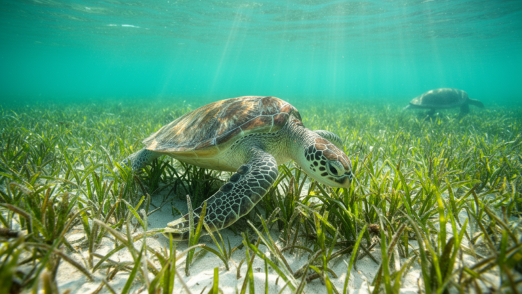 Turtle Grazing Strips Seagrass Meadows to the Brink—but Two Years of Relief Reveals Startling Recovery