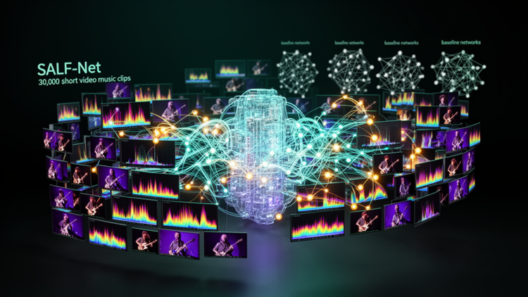 SALF-Net outperforms baselines on 30,000 short-video music clips