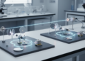 Asynchronous quantum conferencing reaches 59.6 dB system loss