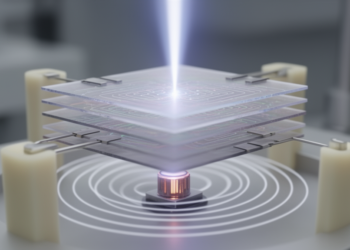 Layered magnetic crystal converts microwaves into optical signals