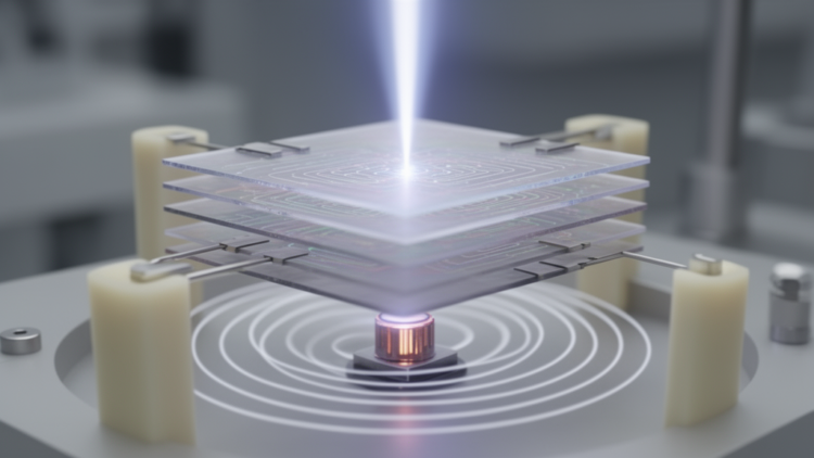 Layered magnetic crystal converts microwaves into optical signals