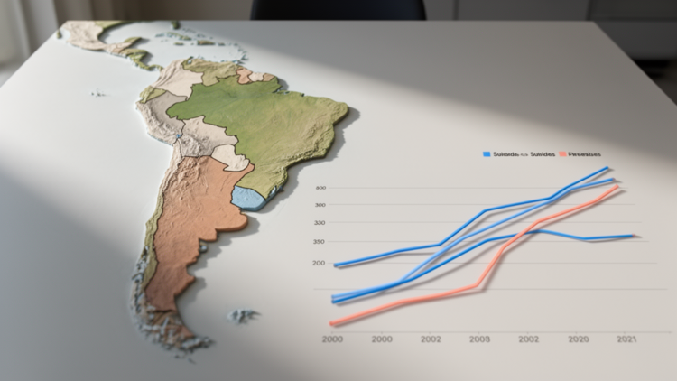 12-country analysis maps sex-specific suicide trends in South America, 2000–2021