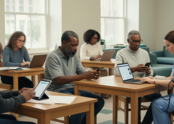 Six-cohort study links digital participation to part of socioeconomic health gap