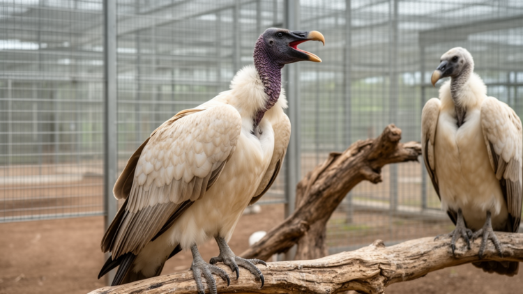 Captive Rüppell’s vultures display extensive, graded vocal repertoires