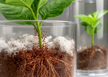 Iron oxide nanoparticles ease salinity damage in a medicinal plant