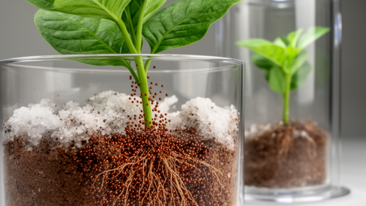Iron oxide nanoparticles ease salinity damage in a medicinal plant