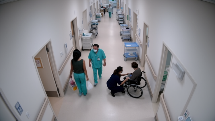 Hospital abnormal target and personnel behavior detection using improved YOLOv8