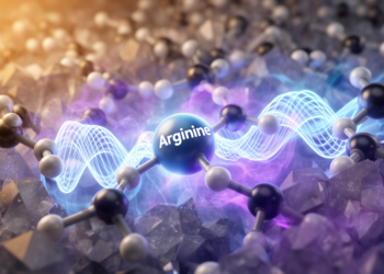 Arginine extends quantum material behavior above room temperature