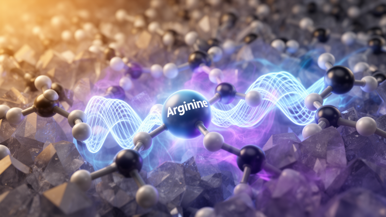 Arginine extends quantum material behavior above room temperature