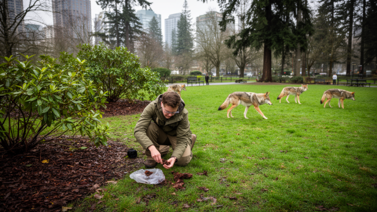 Peer-reviewed scat study finds Seattle coyote density ninefold above wild Washington
