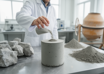 Waste powders cut concrete's carbon footprint while boosting strength and durability