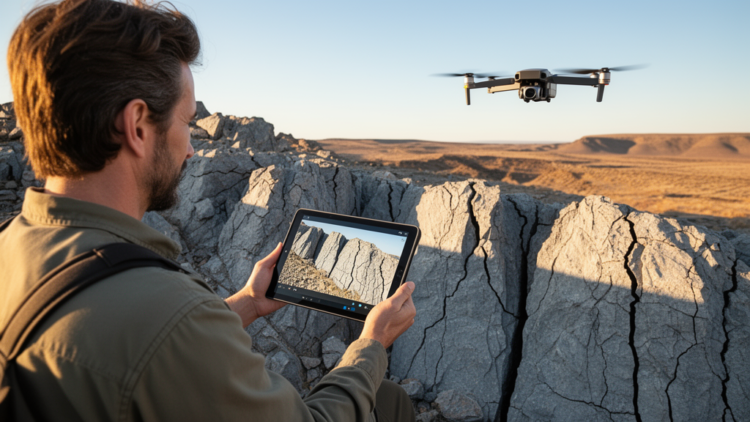 AI Workflow Maps Rock Fractures from Drone Images with Scarce Labels