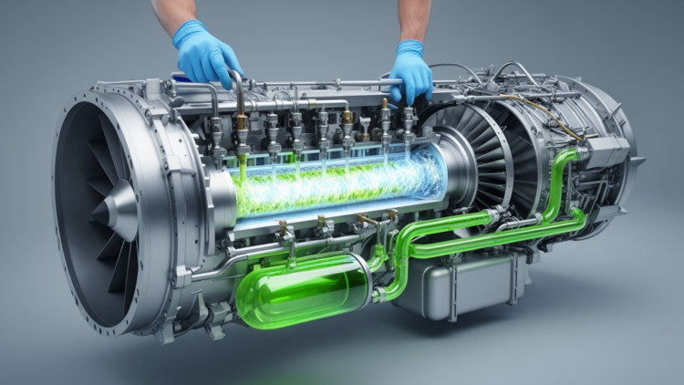 Hydrogen combustion retrofitted into an existing aircraft APU: thermodynamic feasibility