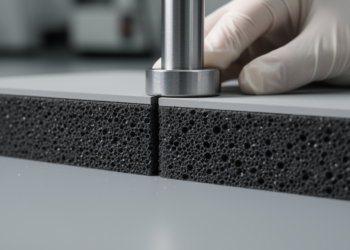 Porous adhesive layer roughly doubles bonding strength between dissimilar materials