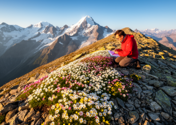 Alpine summit blooms: Italian peak's flora triples as warming lifts plants to record heights
