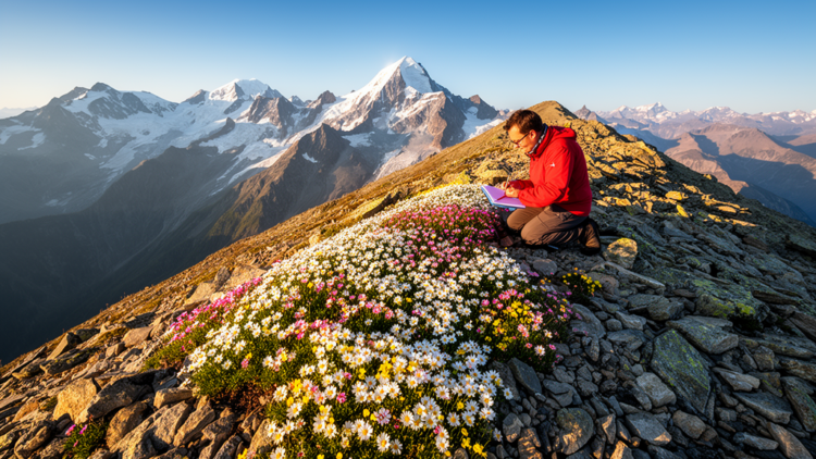 Alpine summit blooms: Italian peak's flora triples as warming lifts plants to record heights