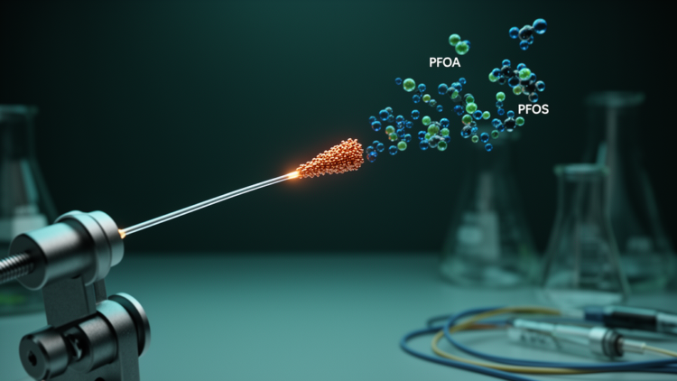 Trimesic acid-coated copper oxide nanoparticles boost fiber-optic sensor detection of PFOA and PFOS