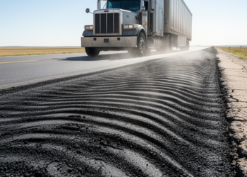 Heat and Heavy Trucks Team Up to Warp Asphalt Roads in Nonlinear Ways