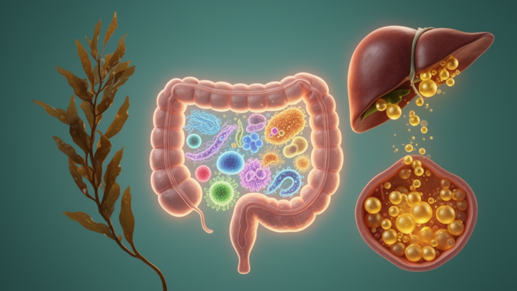 Seaweed fiber fucoidan reshapes gut microbiota and protects mice from fatty liver disease