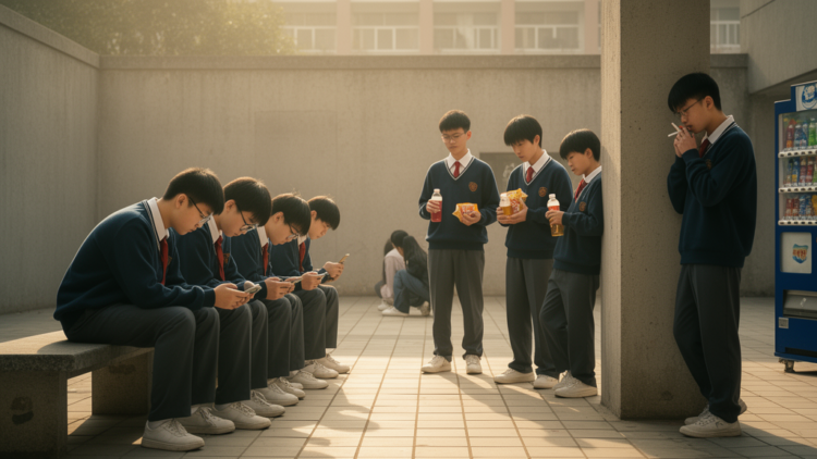 Layered Social Risks Linked to Unhealthy Behaviors in Chinese Teens