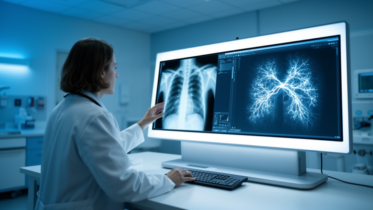 Lightweight AI network reads chest X-rays to tell bacterial from viral pneumonia
