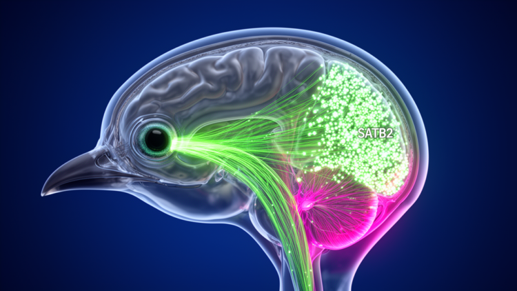 Viral Tracing Reveals an Asymmetric Visual Circuit in the Bird Brain Built Around SATB2 Neurons