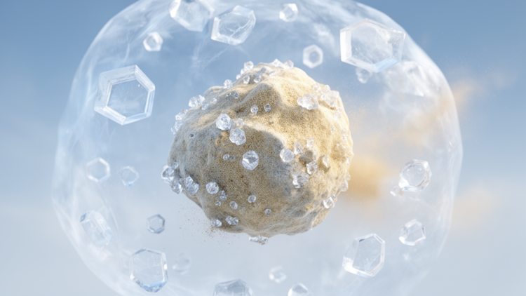Desert dust from China's Tengger Desert freezes clouds more efficiently when mixed with ammonium sulfate