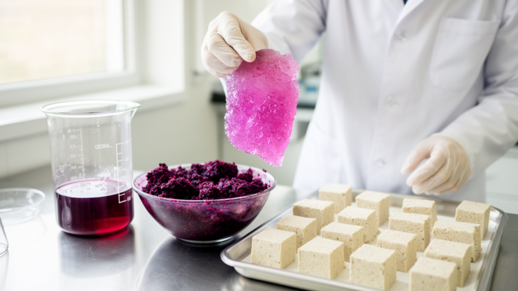 Mulberry Pomace Waste Transformed Into Gel Booster for Plant Protein Foods