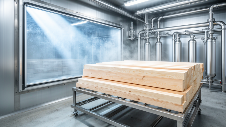 Supercritical carbon dioxide offers a greener route to drying wood