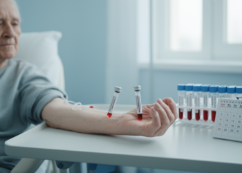 Blood test duo at three months flags relapse risk after transplants in older leukemia patients