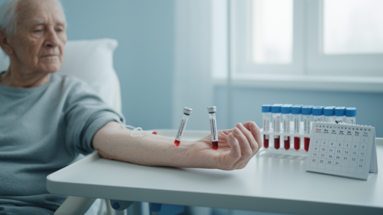 Blood test duo at three months flags relapse risk after transplants in older leukemia patients