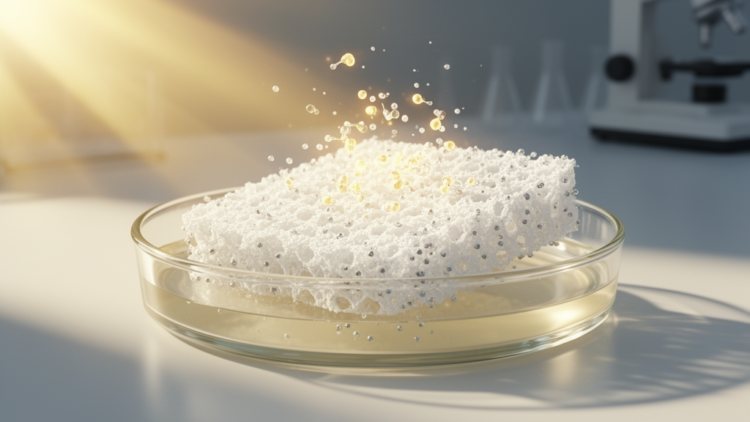 Cellulose-supported TiO2 catalyst degrades antibiotic ofloxacin under direct sunlight