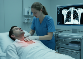 Rare Flesh-Eating Infection With Gas Rising to the Chest After Hemorrhoid Surgery