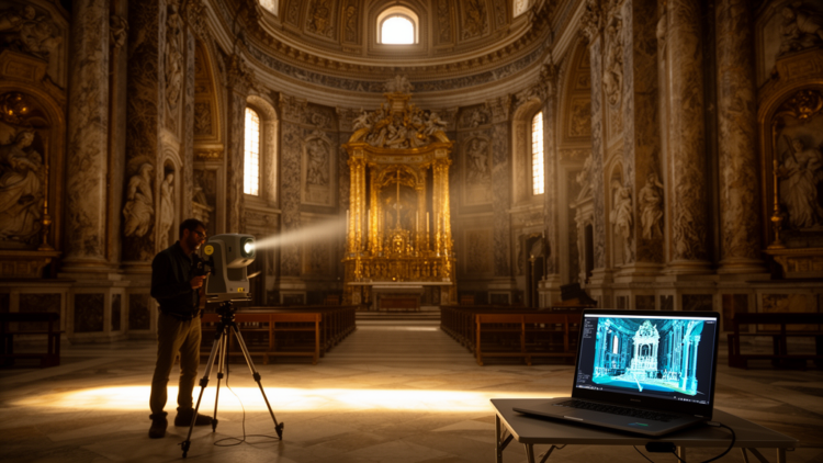 Scan-to-HBIM workflow brings a Baroque Italian church into virtual reality