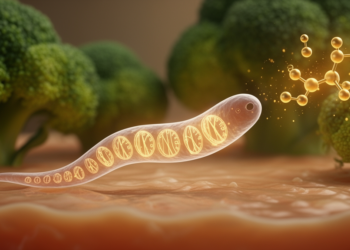 Broccoli compound sulforaphane extends worm lifespan by slowing a transcriptional aging clock