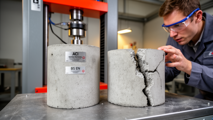 Two Concrete Design Standards, One Grade: ACI Beats BS EN on Strength but Costs More Carbon