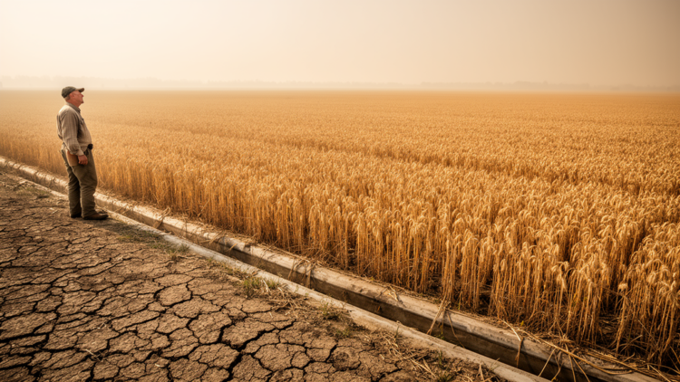 Cropland water use efficiency hits a tipping point as air dries