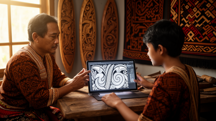 Structured prompts steer AI toward authentic indigenous Dayak motifs, study finds