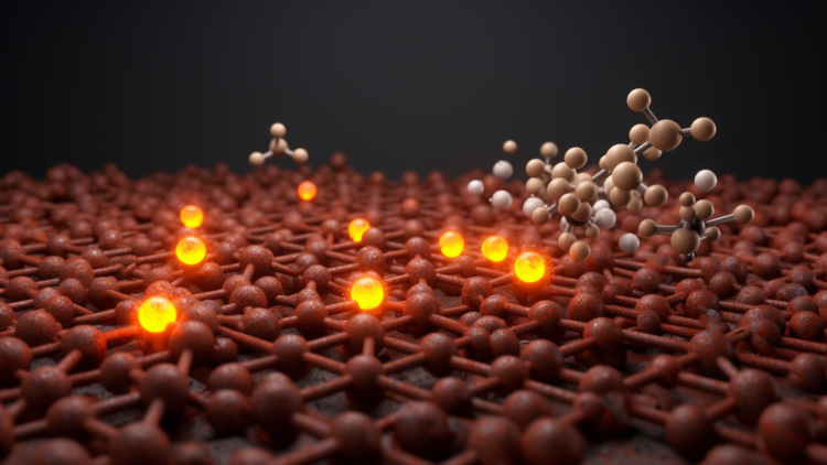 NO2 Adsorption Quenches Polaron Conduction in Hematite, Simulations Show