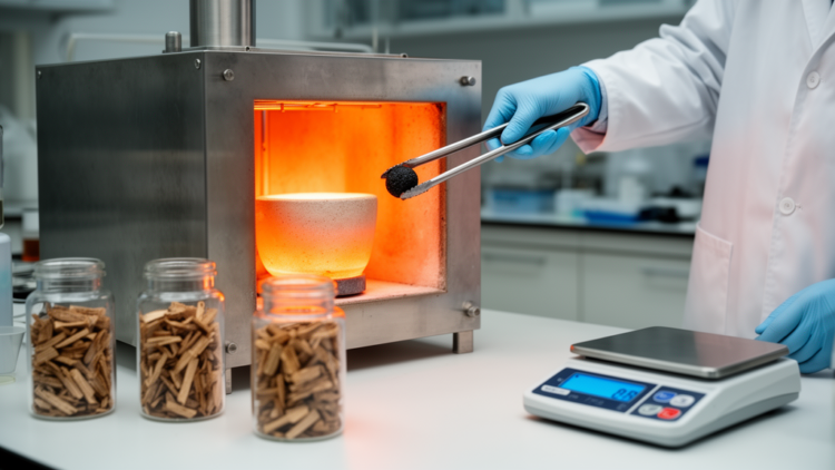 How Wood's Own Chemistry Steers Shrinkage as It Turns to Biochar