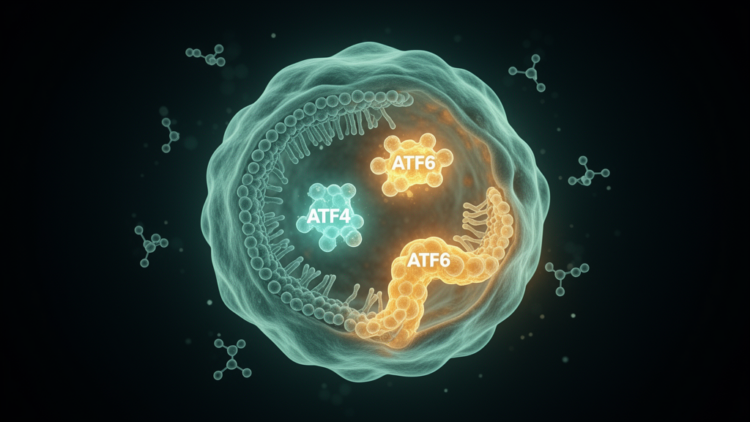 Cell stress sensors ATF4 and ATF6 steer how lung cancer cells cope with glucose starvation