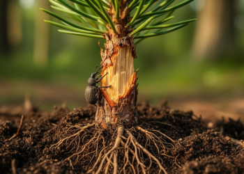 Pine Weevil Bark Feeding Drains Root Sugars in Scots Pine Seedlings