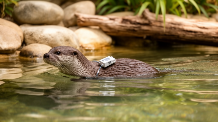 Glue-on accelerometers decode Eurasian otter behaviour in zoo trial