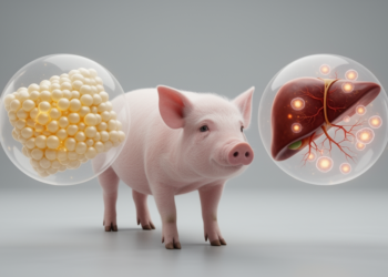 Obese pigs stay metabolically healthy as fat and liver tissue diverge in gene response