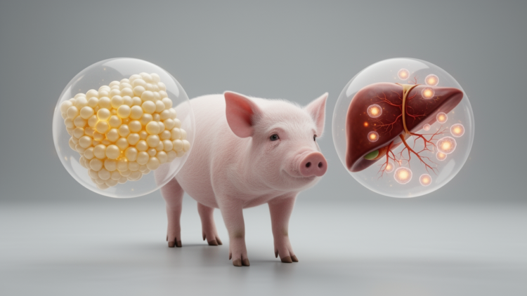 Obese pigs stay metabolically healthy as fat and liver tissue diverge in gene response