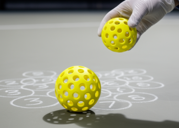 Fewer holes, tighter landings: 36-hole pickleball prototype shows more compact flight dispersion