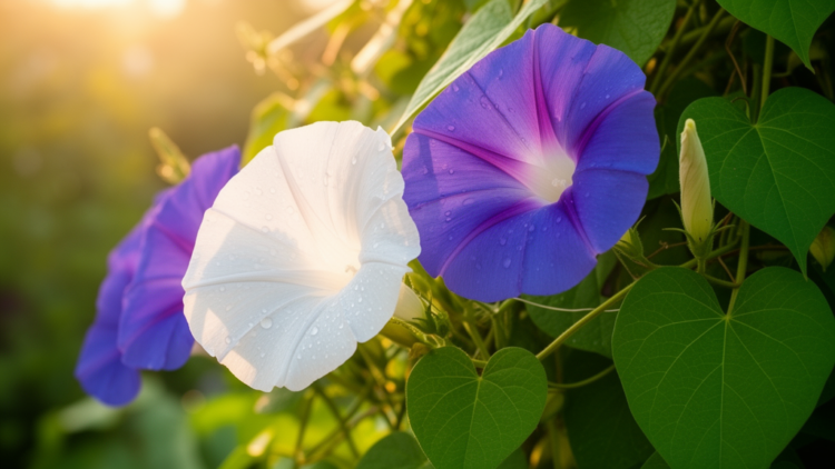 Rare Gene Deletion Turns Morning Glory Flowers Completely White