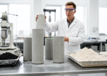 Sugarcane ash and limestone sludge yield stronger, greener concrete predicted by AI